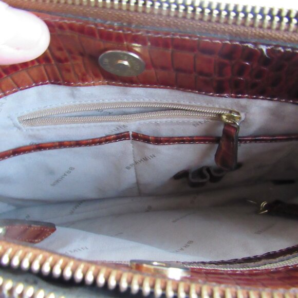 Brown Croc BRAHMIN Shoulder Bag - Picture 9 of 9